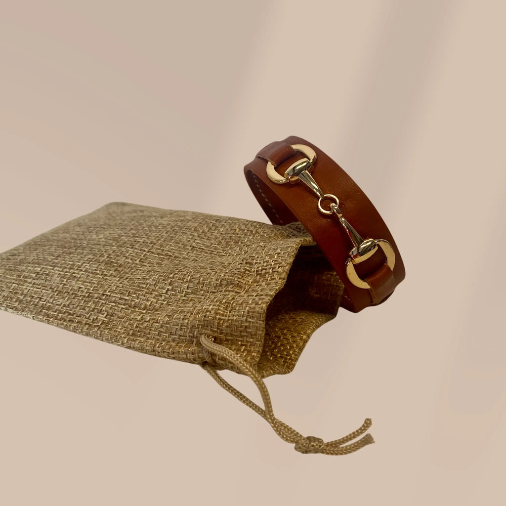 Bracelet Valkyrie cuir fait main – cadeau cavalière original | Constel'Hope