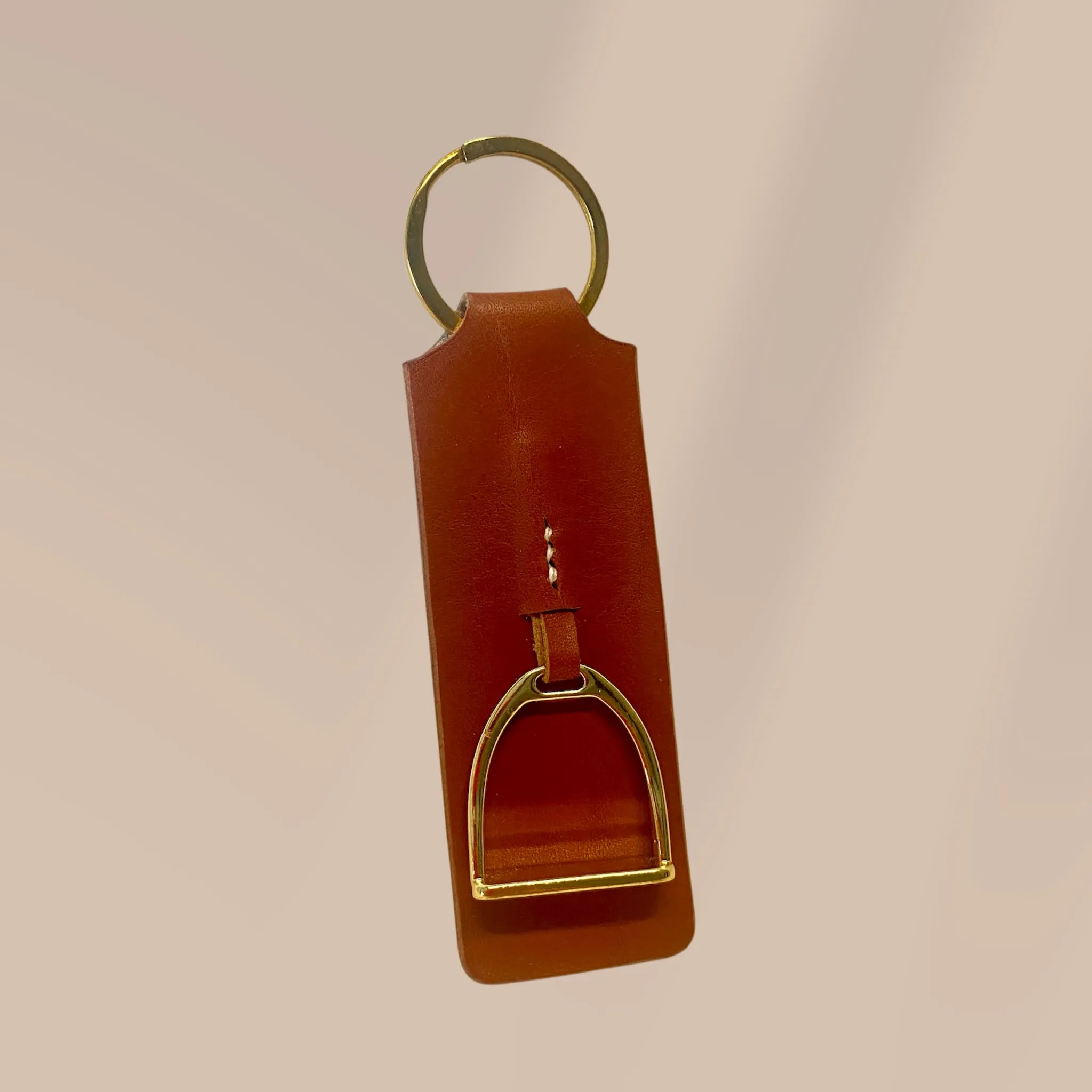 Porte-clé - L'étrier doré marron