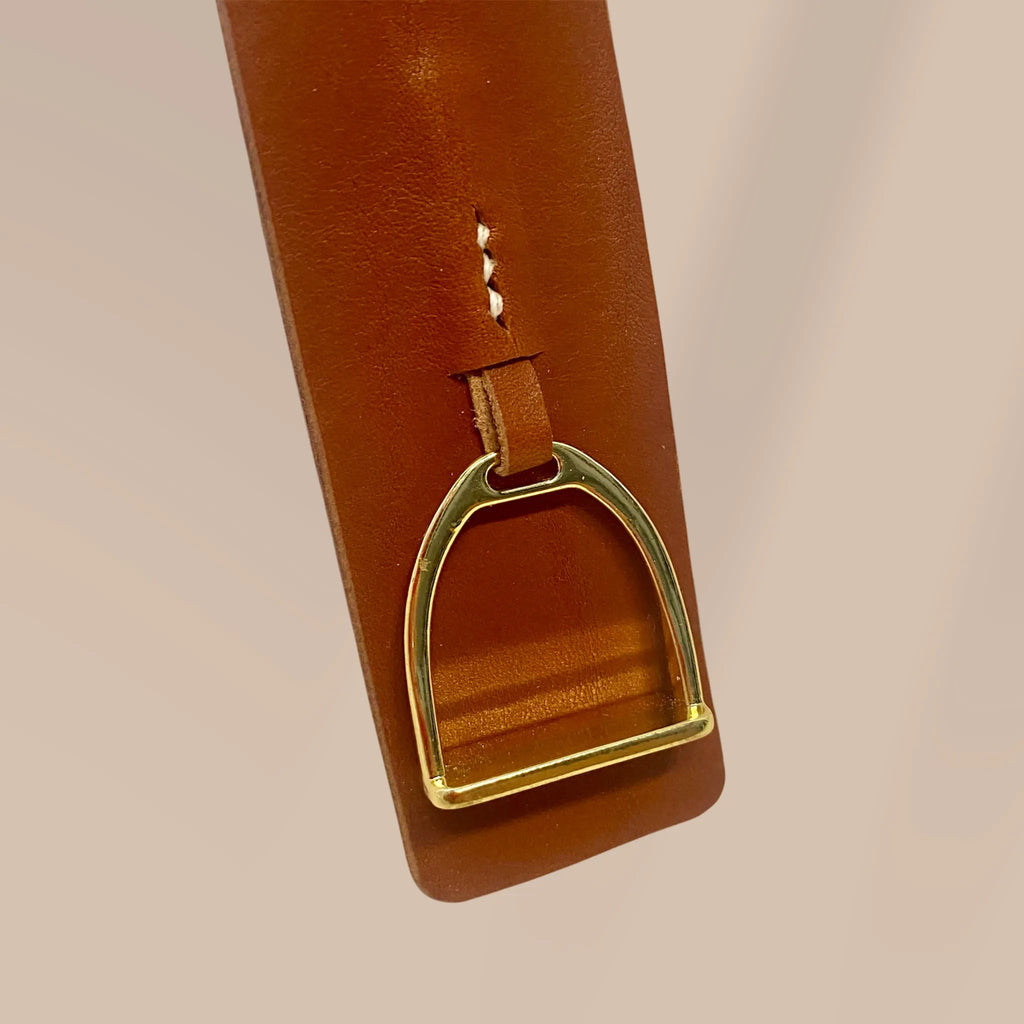 Porte-clé - L'étrier doré marron