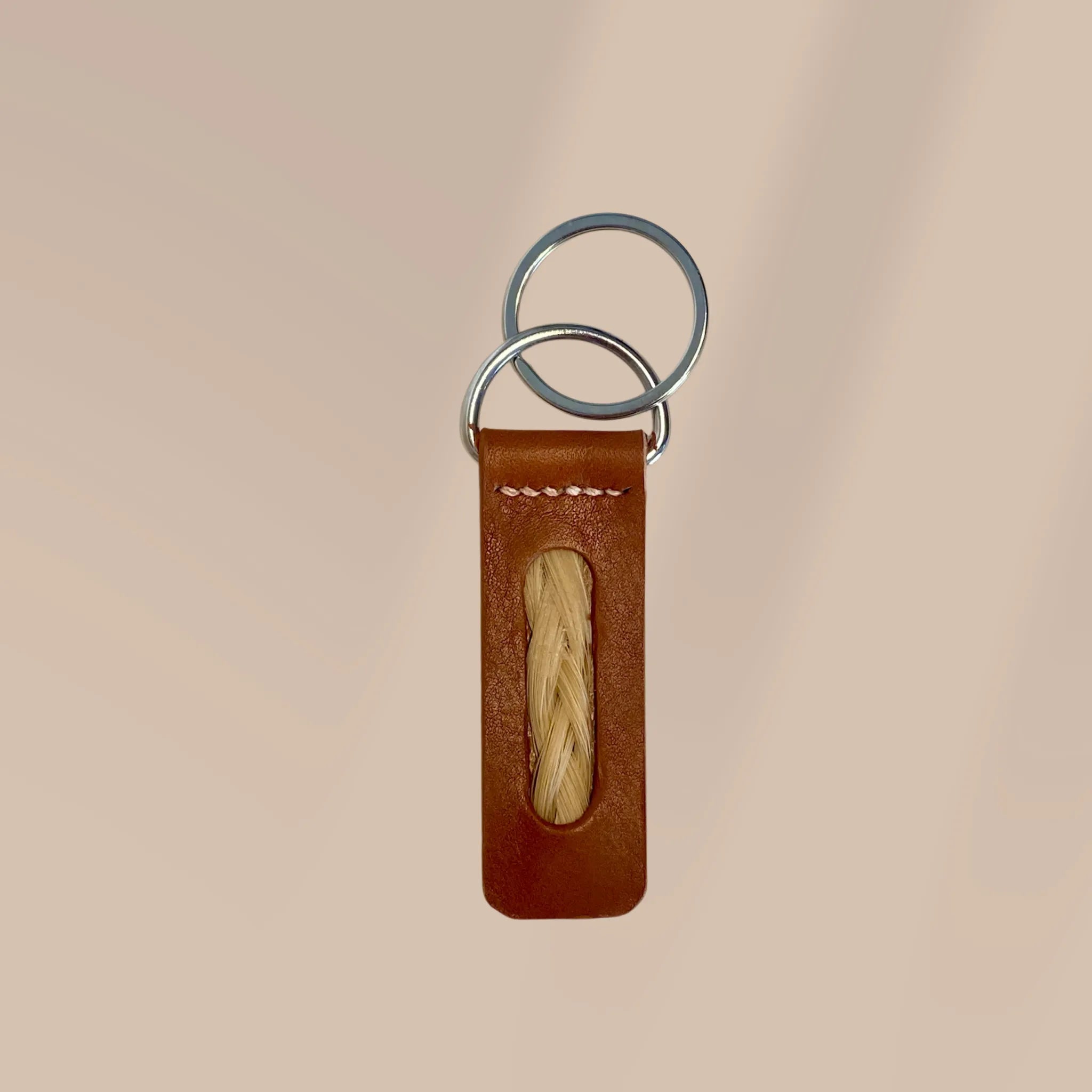 Porte-clé Spirit cuir pleine fleur et crin de cheval fait main – accessoire équestre | Constel'Hope
